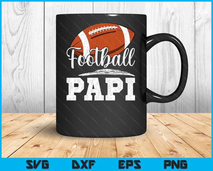 Football Papi Football Player Game Day Father's Day SVG PNG Digital Cutting Files