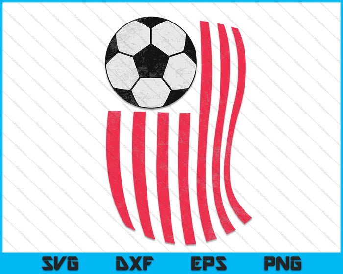 Football USA American Flag Vintage 4th Of July SVG PNG Digital Cutting Files