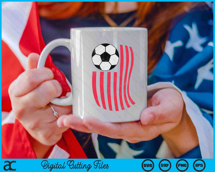 Football USA American Flag Vintage 4th Of July SVG PNG Digital Cutting Files