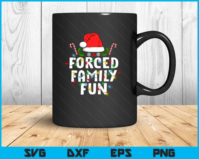 Forced Family Fun Christmas Pajamas Funny SVG PNG Digital Printable Files