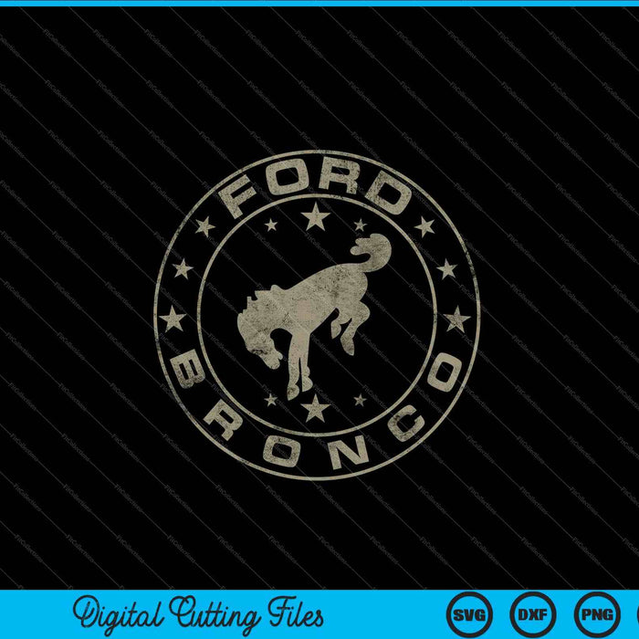 Ford Bronco Vintage Star Bronco SVG PNG Digital Cutting Files
