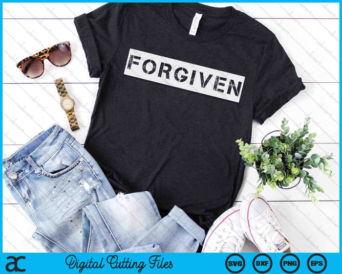 Forgiven Christian Inspirational Design SVG PNG Digital Cutting Files