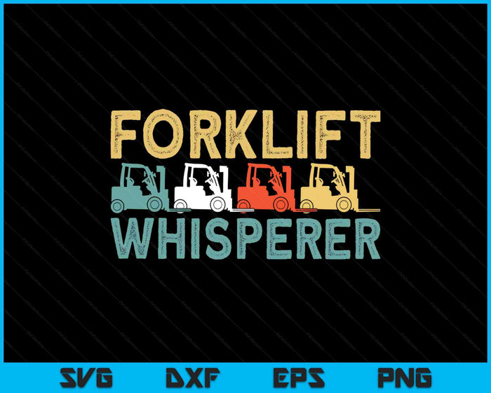 Forklift Driver Retro SVG PNG Digital Printable Files