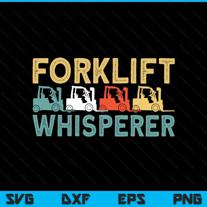 Forklift driver retro SVG cut file