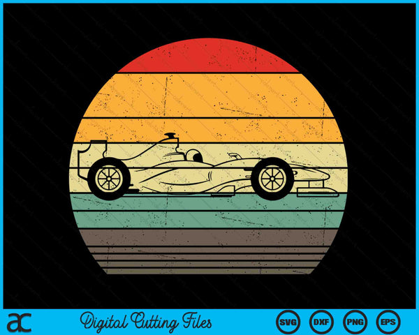 Formula Race Car Sunset Retro Driver Racing SVG PNG Digital Cutting Files