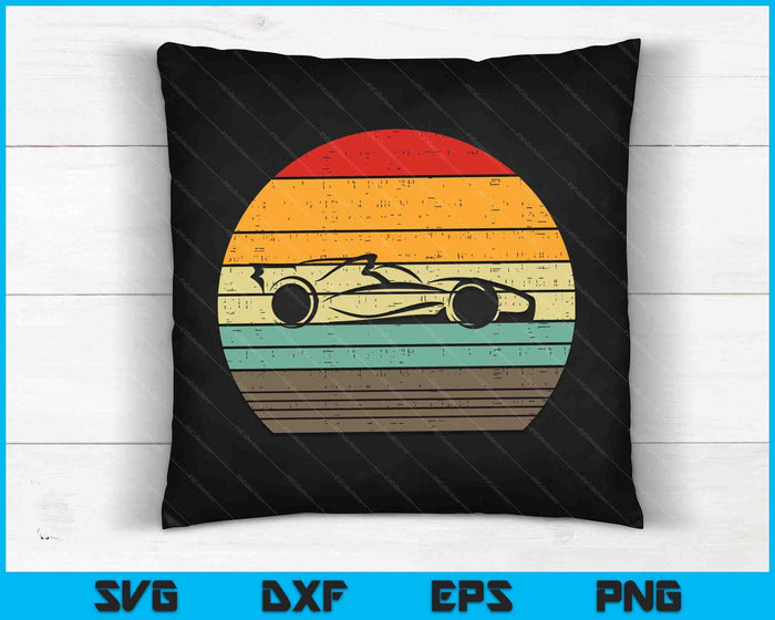 Formule raceauto zonsondergang Retro Driver Racing Fans Racer Gift SVG PNG digitale snijbestanden