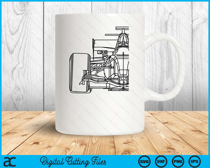 Formula Racecar Schematic Race Car Driver Formula Racing SVG PNG Digital Printable Files