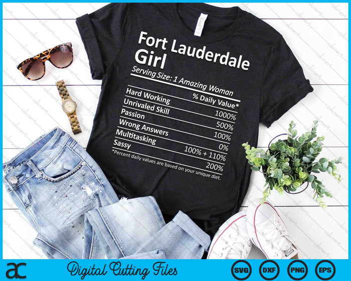 Fort Lauderdale Girl FL Florida Funny City Home Roots SVG PNG Cortar archivos imprimibles