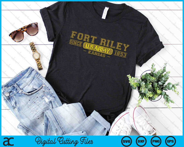 Fort Riley Kansas Army Since 1853 US Army SVG PNG Digital Cutting Files