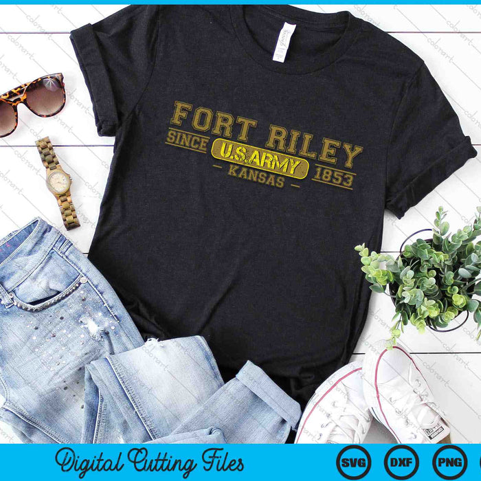 Fort Riley Kansas Army Since 1853 US Army SVG PNG Digital Cutting Files