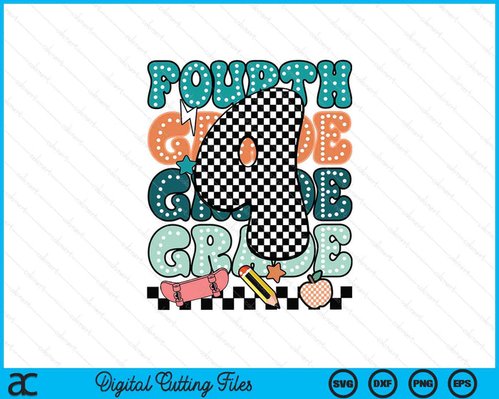 Fourth Grade Back To School For Boys SVG PNG Digital Printable Files