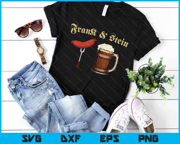 Frank & Stein German Beer Drinking Oktoberfest SVG PNG Digital Printable Files