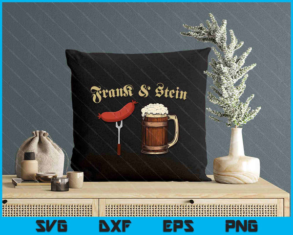 Frank & Stein German Beer Drinking Oktoberfest SVG PNG Digital Printable Files