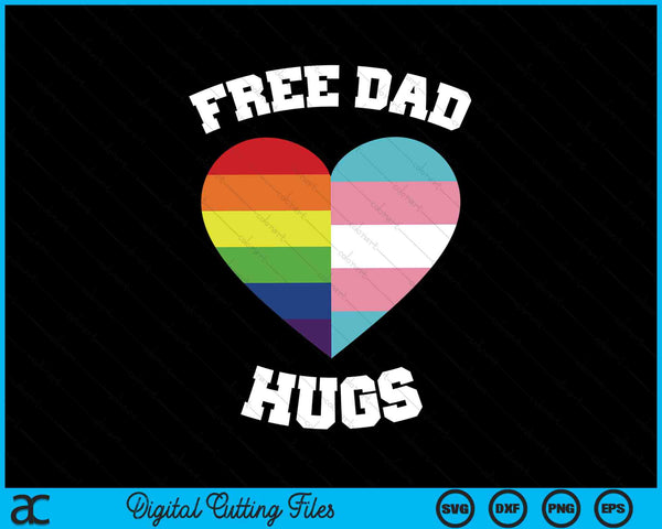 Free dad hugs LGBT pride SVG cut file