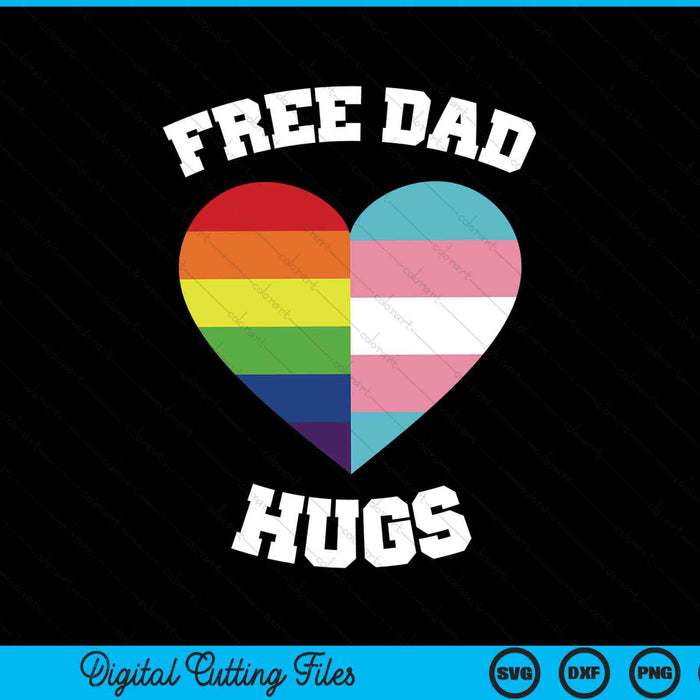 Free dad hugs LGBT pride SVG cut file