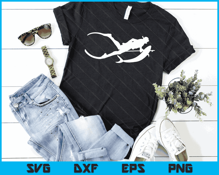 Free Diving Spearfishing Snorkelling SVG PNG Digital Printable Files