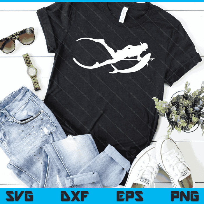 Free Diving Spearfishing Snorkelling SVG PNG Digital Printable Files