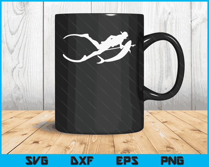 Free Diving Spearfishing Snorkelling SVG PNG Digital Printable Files