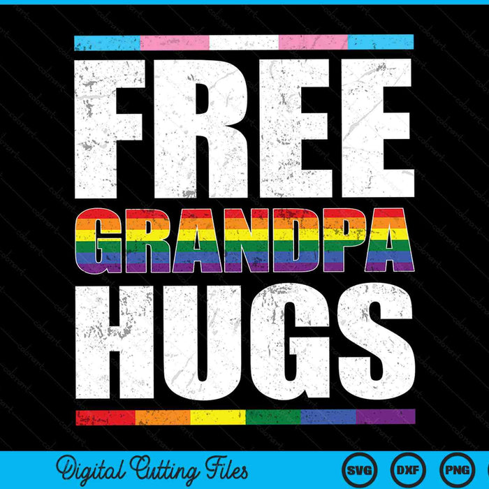 Free grandpa hugs LGBTQ gay pride month proud ally SVG cut file