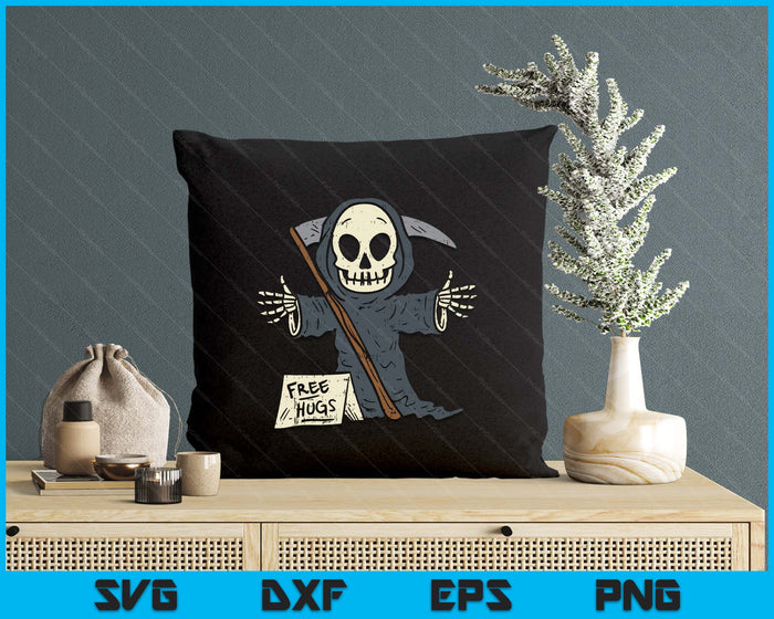 Free Hugs Grim Reaper Funny Pun Scary Halloween Costume Boys SVG PNG Digital Printable Files