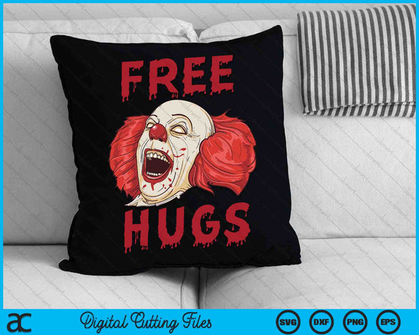 Gratis knuffels Halloween Evil Killer Scary Clown Horror SVG PNG digitaal snijbestand