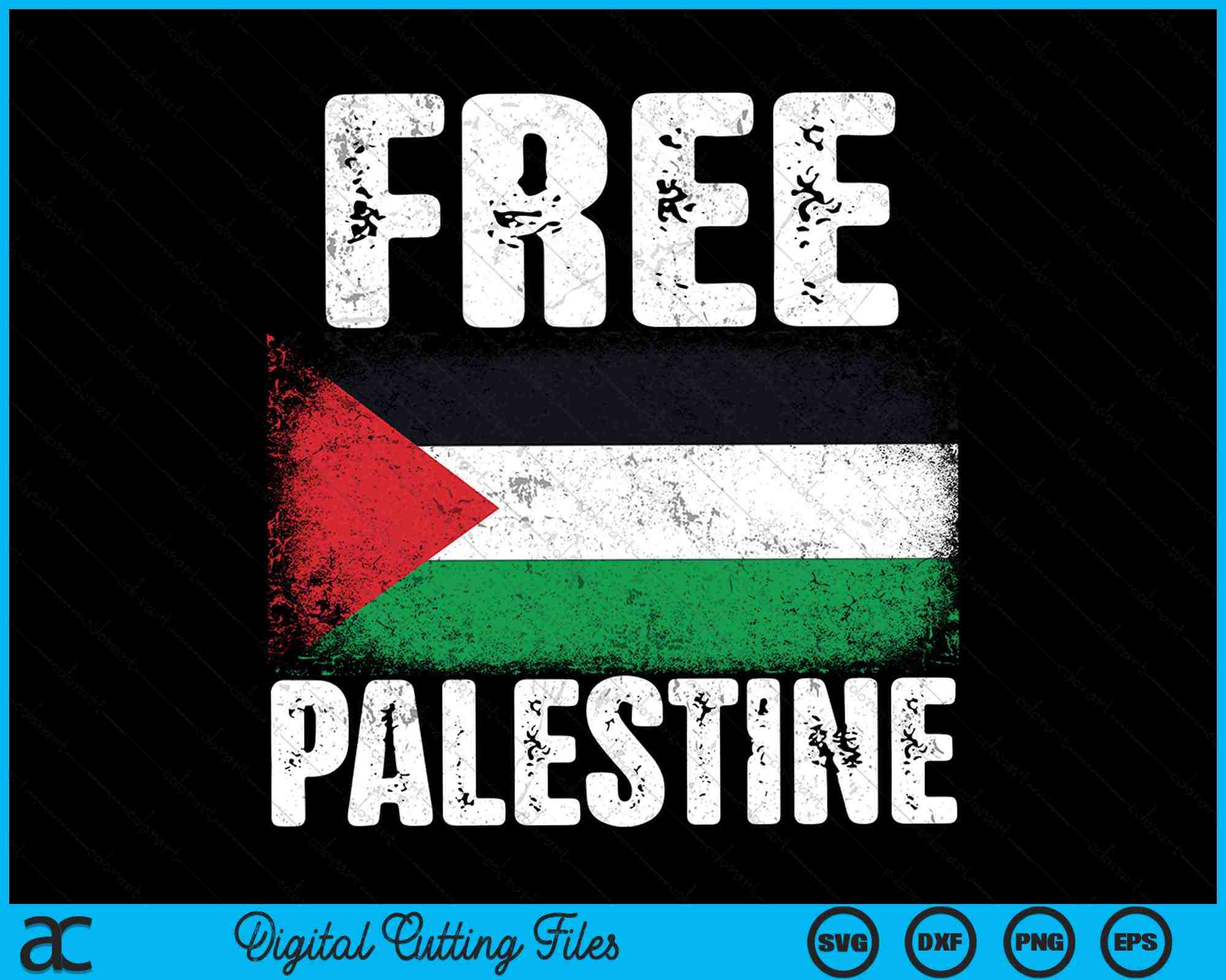 Free Palestine Free Gaza Palestine Flag SVG Cutting Files – creativeusarts