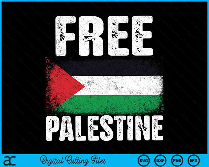 Free Palestine Free Gaza Palestine Flag SVG PNG Digital Cutting Files