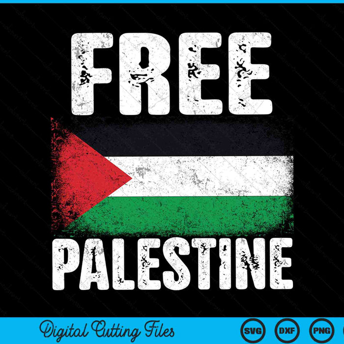 Free palestine free gaza flag SVG cut file
