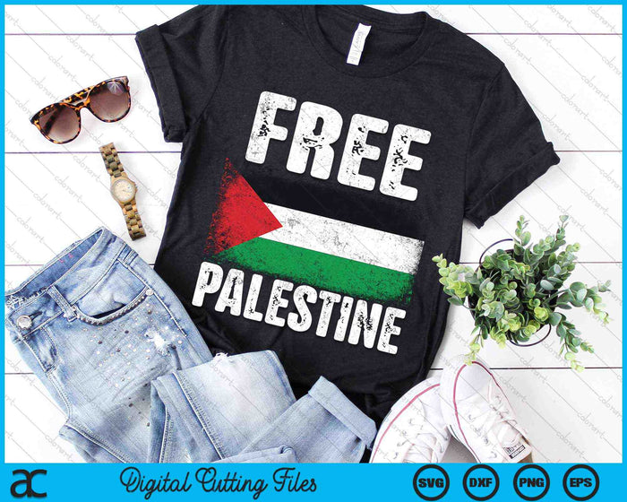 Free Palestine Free Gaza Palestine Flag SVG PNG Digital Cutting Files