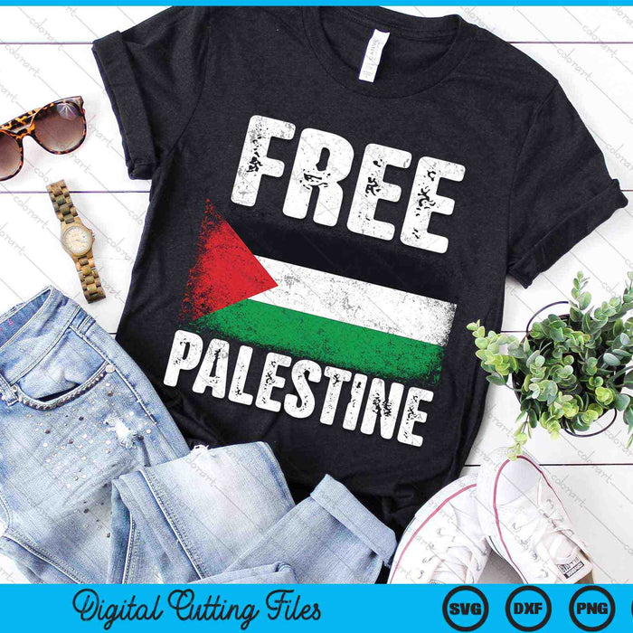 Free Palestine Free Gaza Palestine Flag SVG PNG Digital Cutting Files