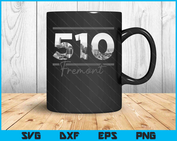 Fremont 510 Area Code Skyline Nevada California Vintage SVG PNG Cutting Printable Files