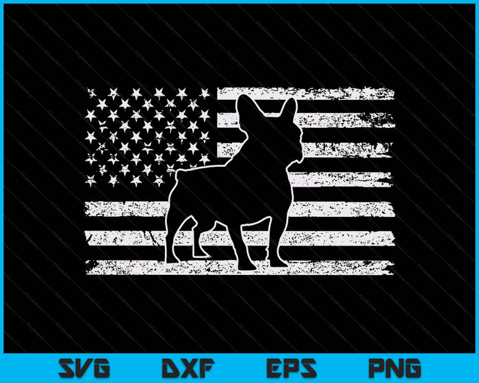 Frenchie 4th Of July French Usa Flag SVG PNG Digital Printable Files