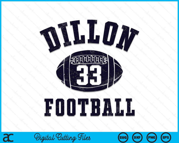 Friday Night Sport Fan Riggins Rigs Dillon 33 Football SVG PNG Digital Cutting Files