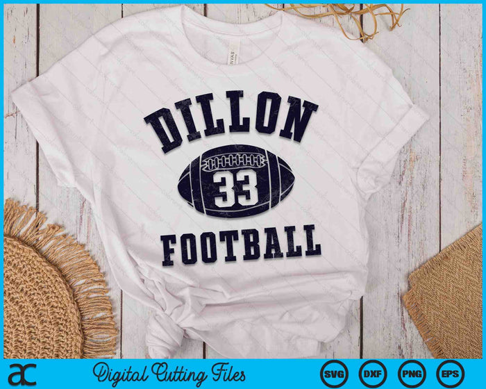 Friday Night Sport Fan Riggins Rigs Dillon 33 Football SVG PNG Digital Cutting Files