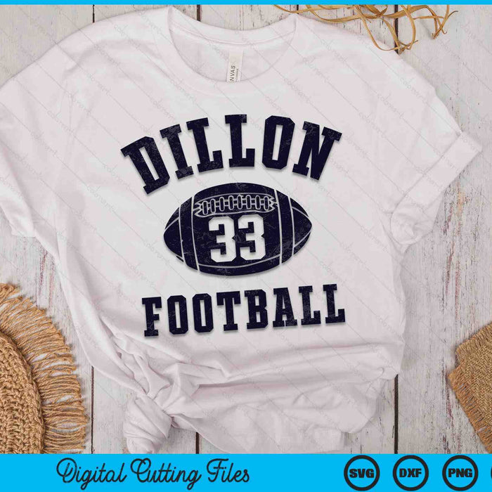 Friday Night Sport Fan Riggins Rigs Dillon 33 Football SVG PNG Digital Cutting Files