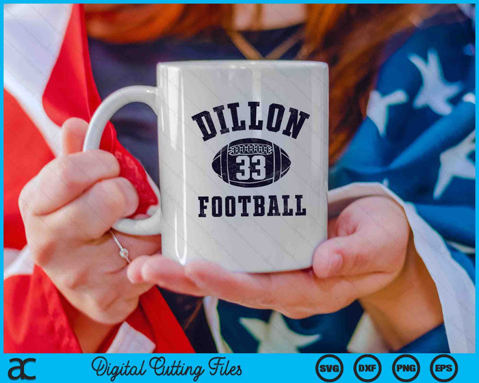 Friday Night Sport Fan Riggins Rigs Dillon 33 Football SVG PNG Digital Cutting Files