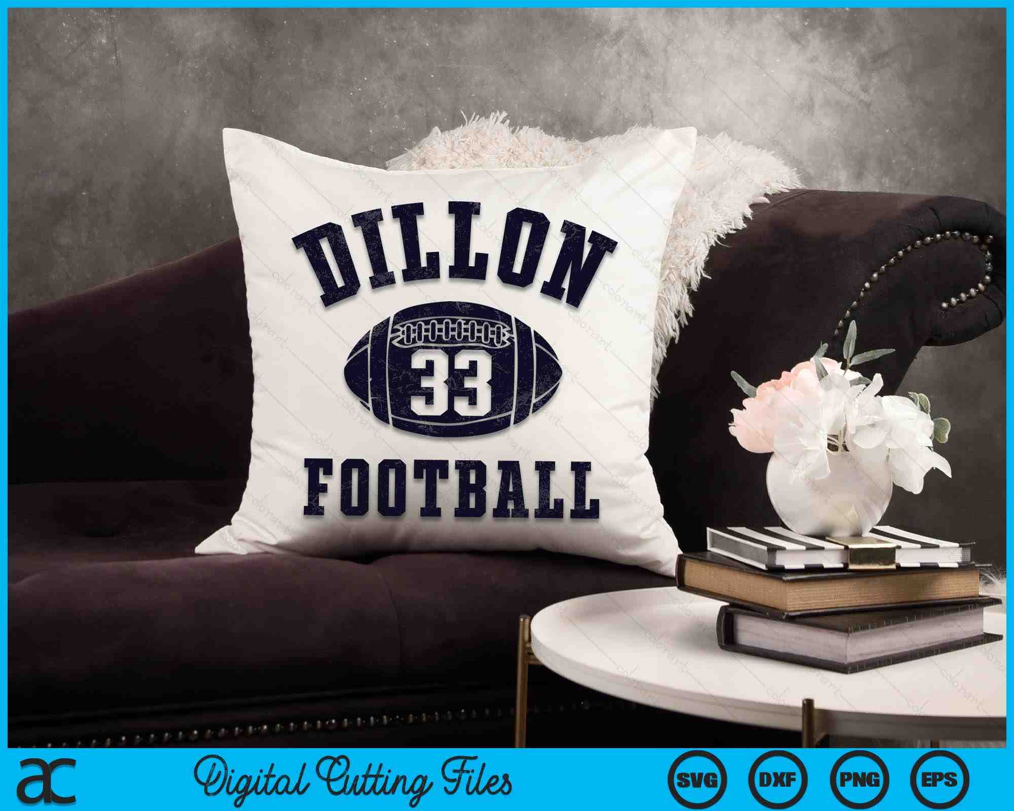Friday Night Sport Fan Riggins Rigs Dillon 33 Football SVG PNG Files ...