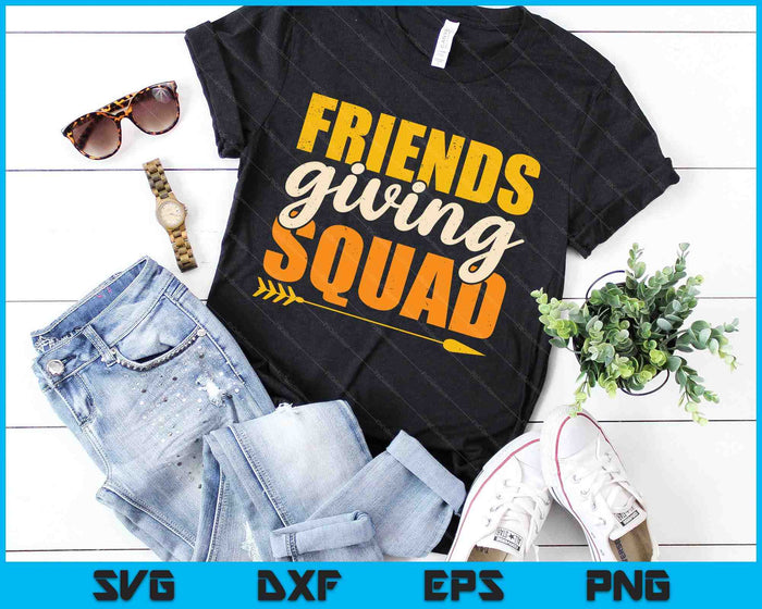 Friendsgiving Squad voor Thanksgiving Party met vrienden SVG PNG digitale snijbestanden