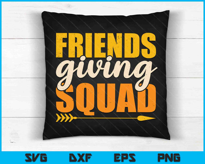 Friendsgiving Squad voor Thanksgiving Party met vrienden SVG PNG digitale snijbestanden