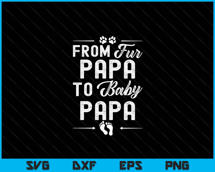 Van bont papa tot baby papa - hond papa zwangerschap SVG PNG digitale snijbestanden