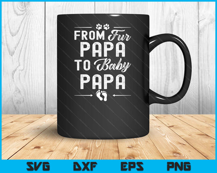 Van bont papa tot baby papa - hond papa zwangerschap SVG PNG digitale snijbestanden