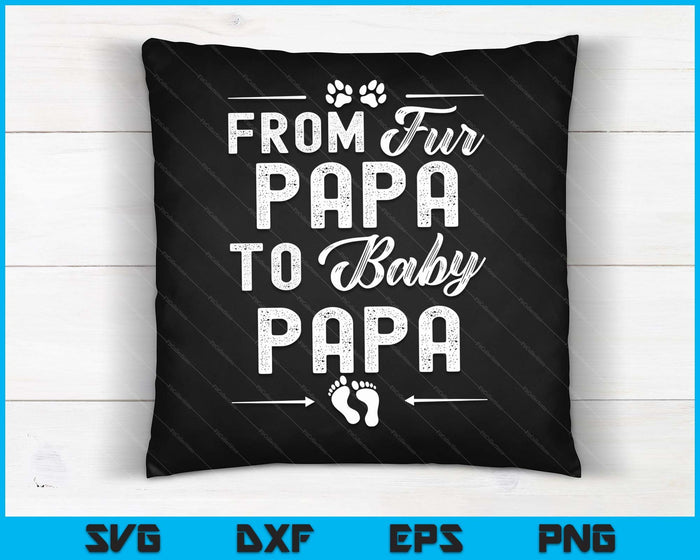 Van bont papa tot baby papa - hond papa zwangerschap SVG PNG digitale snijbestanden