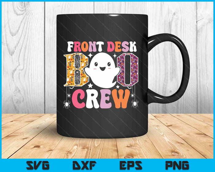 Front Desk Boo Crew Funny Ghost Halloween Receptionist SVG PNG Digital Printable Files