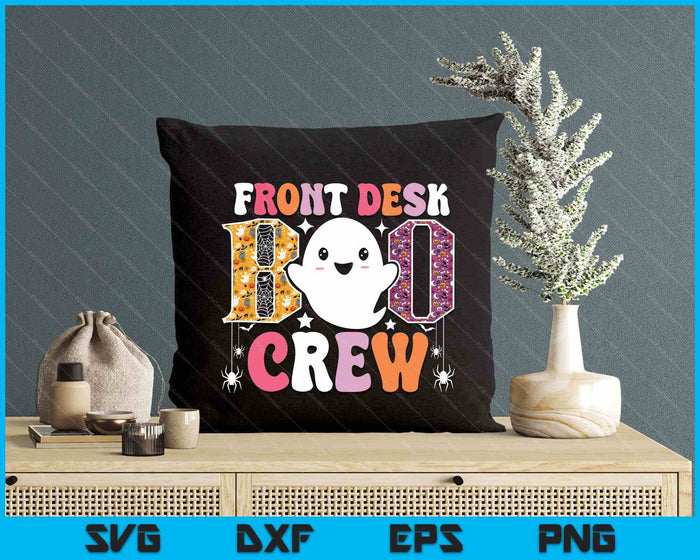 Front Desk Boo Crew Funny Ghost Halloween Receptionist SVG PNG Digital Printable Files