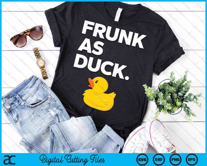 Frunk als Duck grappige Rubber Ducky drinken Meme Humor SVG PNG digitale snijbestanden