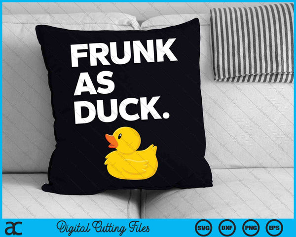 Frunk als Duck grappige Rubber Ducky drinken Meme Humor SVG PNG digitale snijbestanden