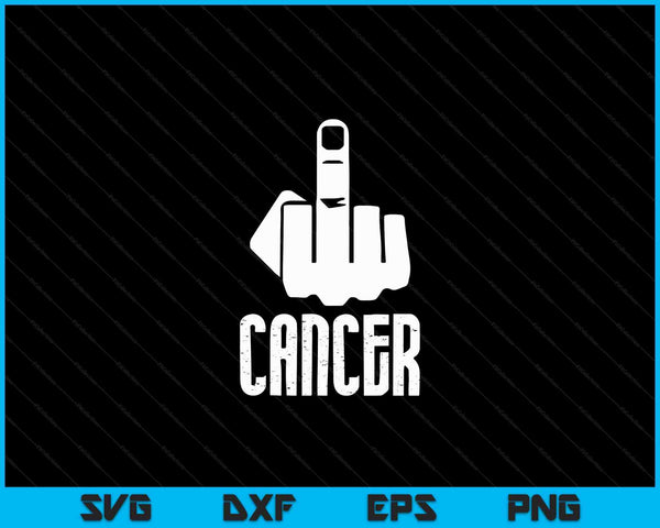 Fuck cancer middle finger SVG cut file