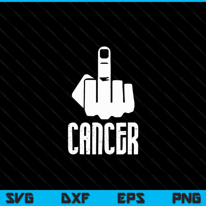 Fuck cancer middle finger SVG cut file
