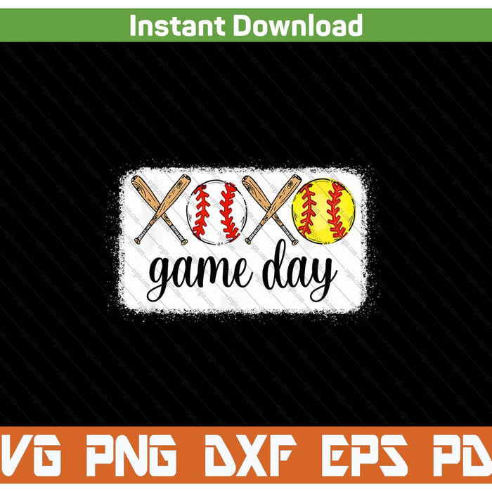 Matching family softball baseball game day SVG cut file
