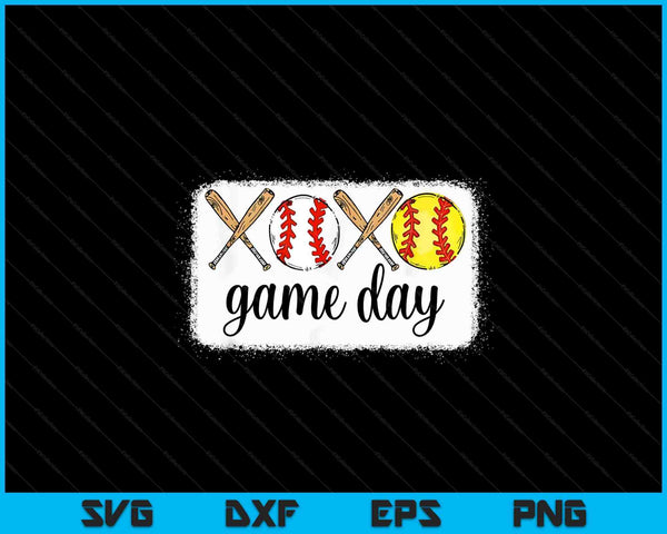 Softball and baseball game day SVG cut file